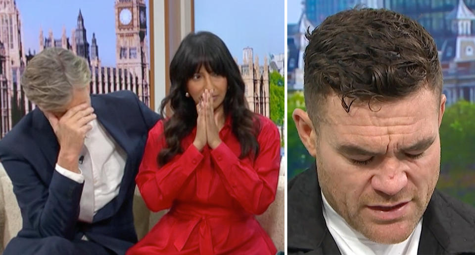 Hosts Richard Madeley and Ranvir Singh appeared in shock as Matthew Syron described the aftermath of the attack.