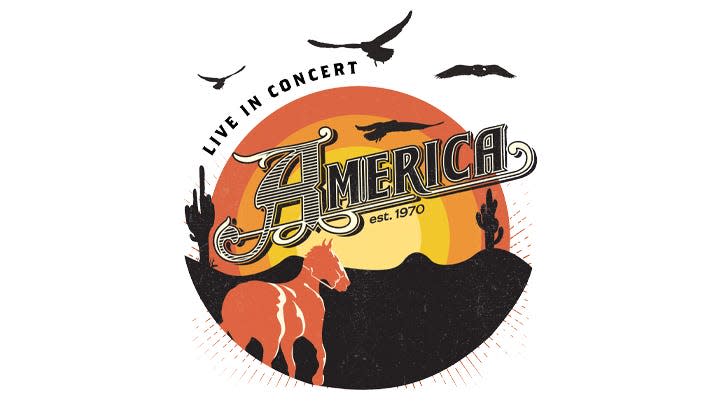 America will be in concert on March 16 at the Canton Palace Theatre. The band's hit songs from the 1970s include "Horse With No Name."