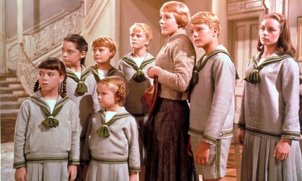 Heather Menzies, fifth from left, as Louisa von Trapp with Julie Andrews as Maria in The Sound of Music.