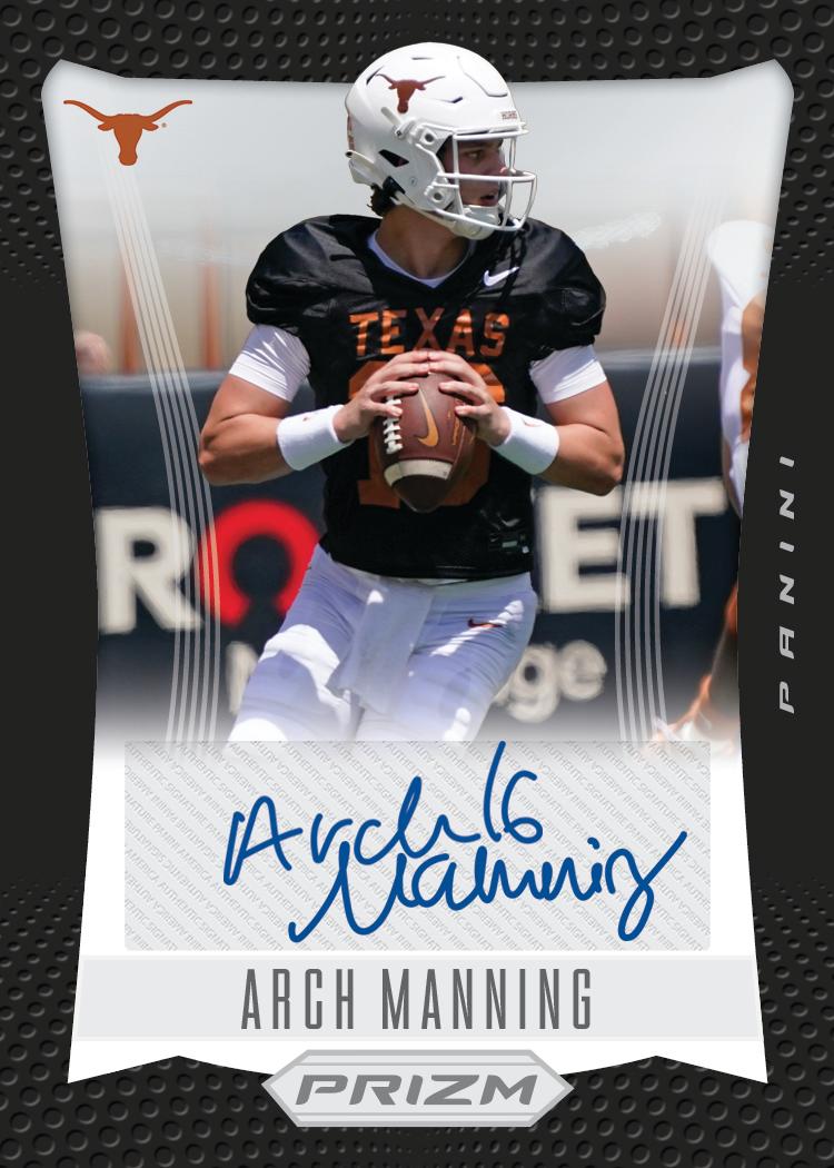 Texas QB Arch Manning's exclusive Panini America card.