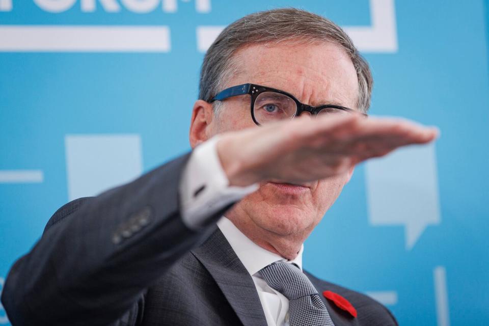 Governor of the Bank of Canada Tiff Macklem speaks at the Public Policy Forum, held at Toronto Metropolitan University, on Nov. 10, 2022.