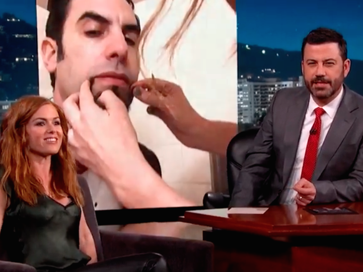 isla fisher sacha baron cohen ali g oscars jimmy kimmel