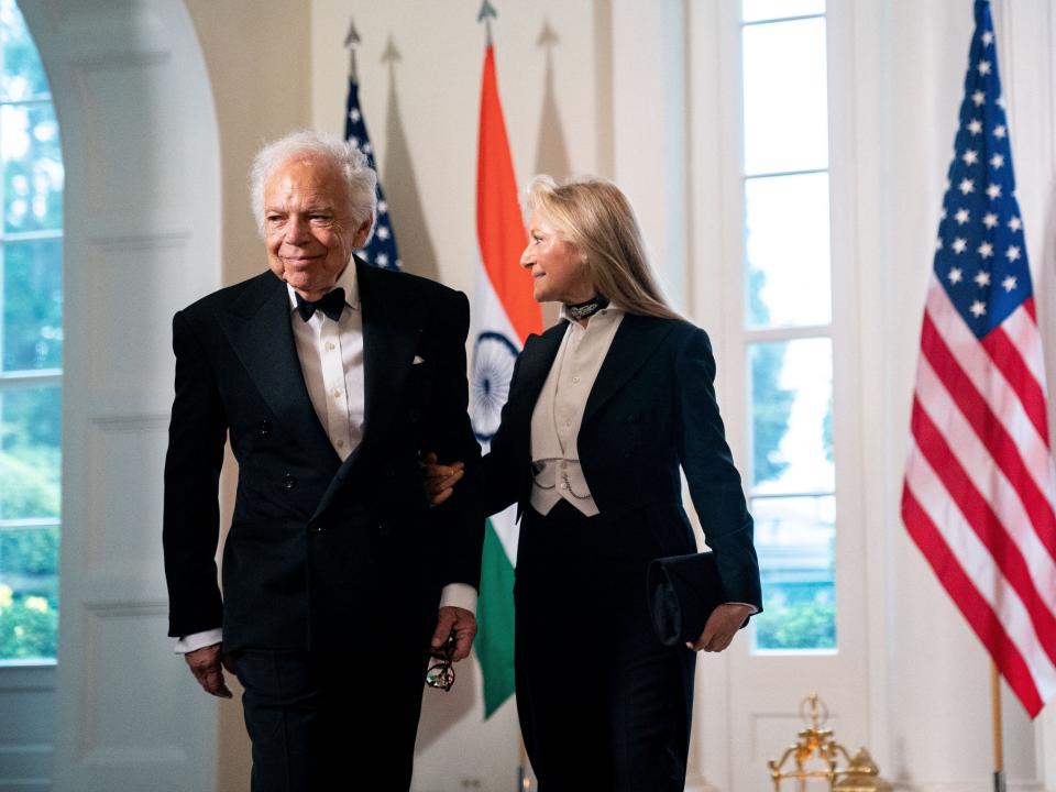 US designer Ralph Lauren and wife Ricky Lauren