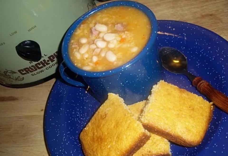 <p>Krista Marshall</p><p>On a cool crisp fall afternoon, nothing tastes better than a big bowl of ham and beans swimming in broth. Just make sure you bake some cornbread, because one just doesn't taste right without the other!</p><p><strong>Get the recipe: <a href="https://parade.com/841902/kristamarshall/crock-pot-ham-beans/" rel="nofollow noopener" target="_blank" data-ylk="slk:Crock Pot Ham and Beans;elm:context_link;itc:0;sec:content-canvas" class="link ">Crock Pot Ham and Beans</a></strong></p>