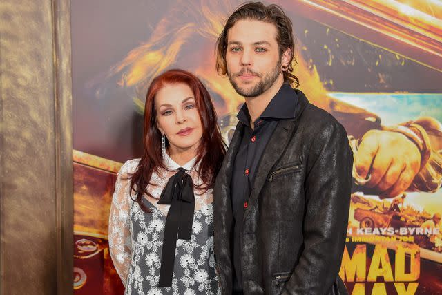 Rob Latour/Shutterstock Priscilla Presley with son Navarone Garcia in Los Angeles in May 2015