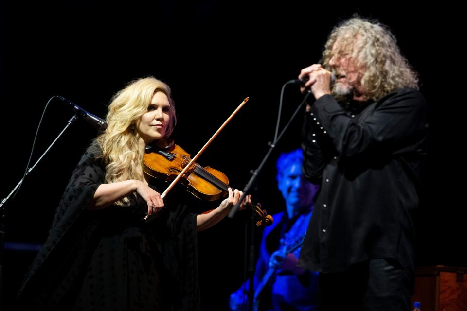 Robert Plant and Alison Krauss perform at Beale Street Music Festival on Sunday, May 7, 2023, at Tom Lee Park in Downtown Memphis.