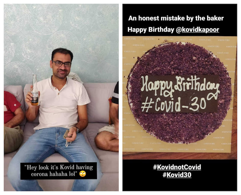 Kovid Kapoor has been sharing hilarious jokes about his name on Twitter after he went viral for his name. — Pictures via Twitter/KovidKapoor