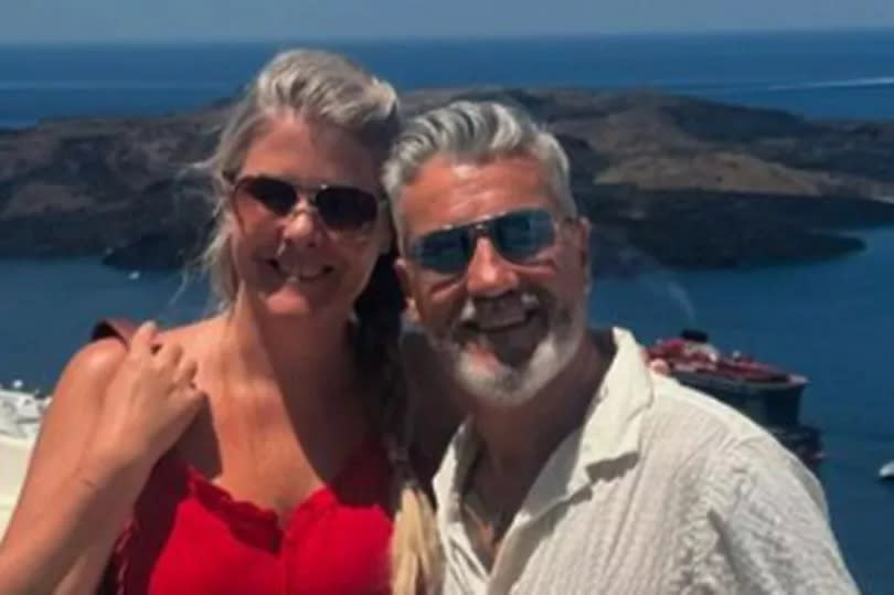 Roger Hawes and Janey Smith in Greece during their romantic getaway