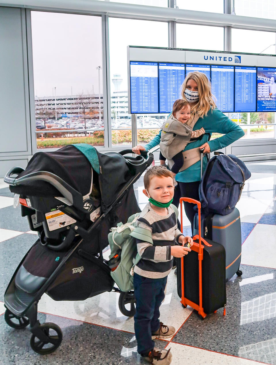 Emily Krause, a travel expert and mom of four, says it's worthwhile to pack lots of supplies before a trip ... just in case. (Photo: Emily Krause)