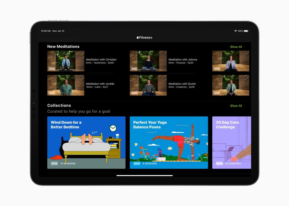Apple Fitness Plus is adding Collections on January 10th. - Credit: Apple
