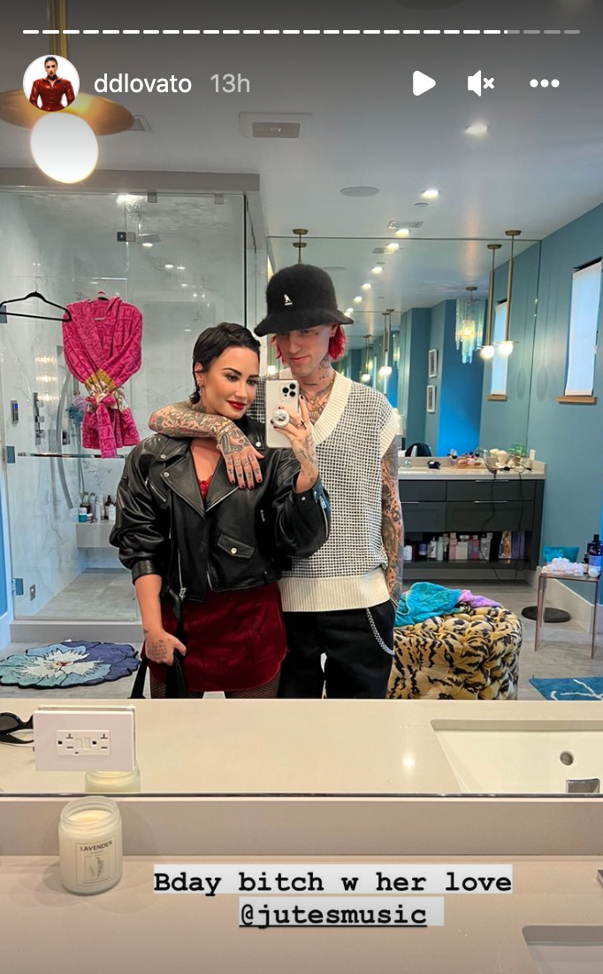 Demi Lovato et son petit ami Jute$.  (Instagram/Demi Lovato)