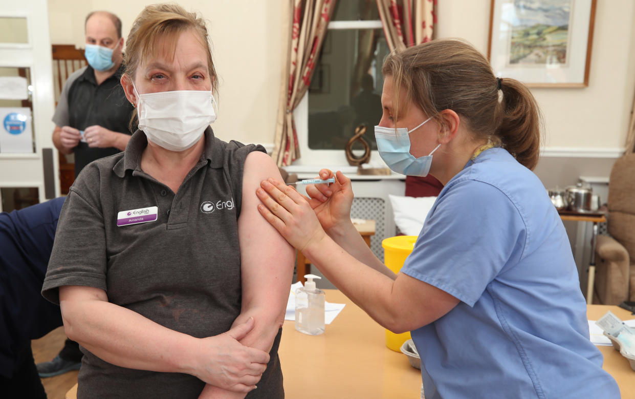 Most care workers have received their first jab (PA)