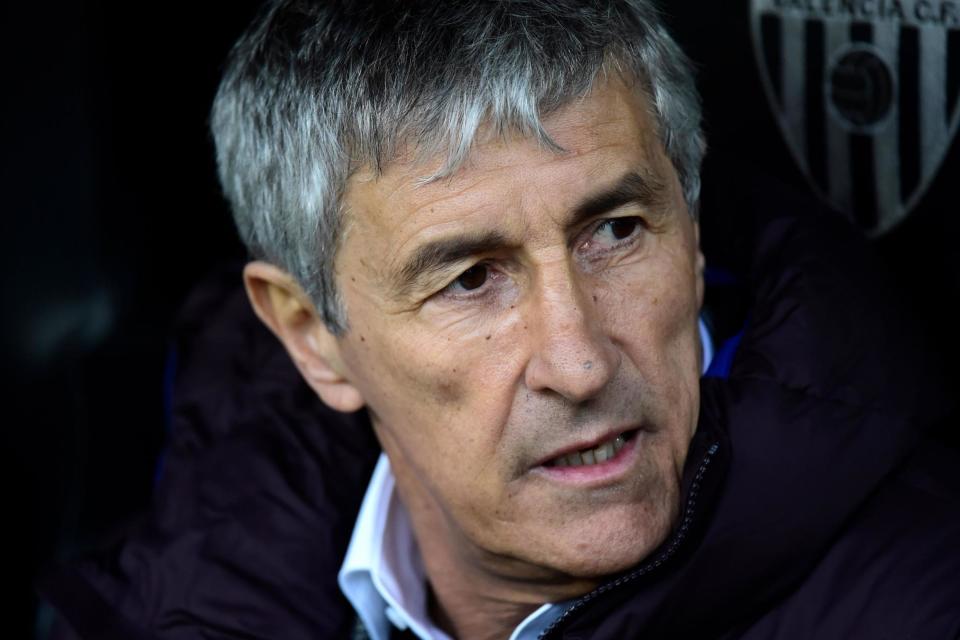 Quique Setien was appointed Barcelona boss less than two weeks ago (AFP via Getty Images)