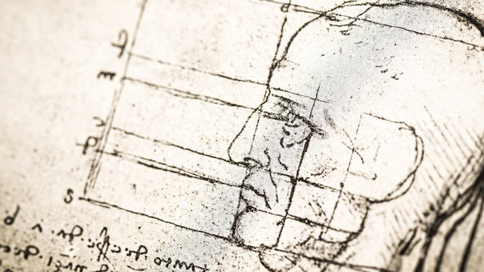 Ilustración de uno de los cuadernos de Leonardo da Vinci