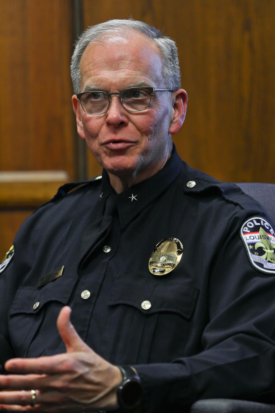 Louisville Metro Police Department Chief Steve Conrad at his office in Louisville, KY. Dec. 12, 2018