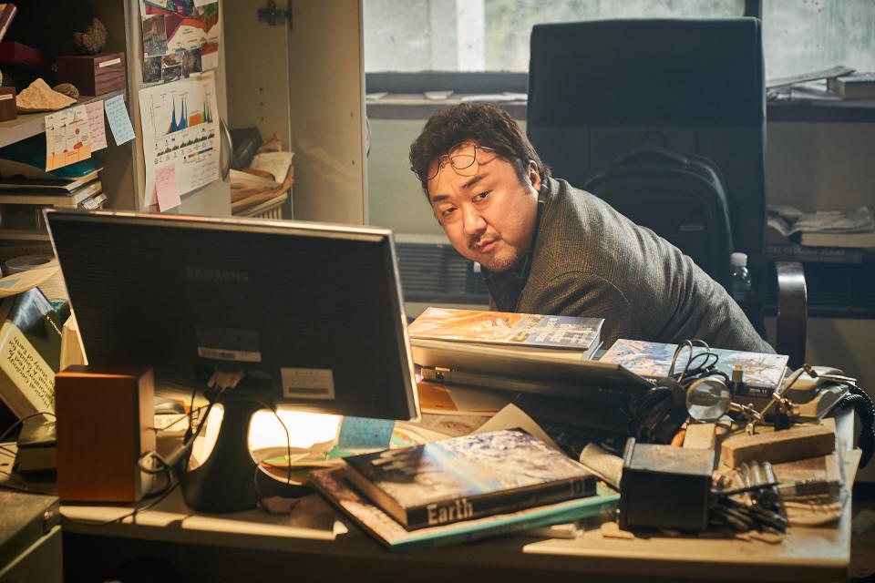 Ma Dong-seok, or Don Lee, as Kang Bong-rae in South Korean volcanic disaster movie Ashfall. (PHOTO: Encore Films)