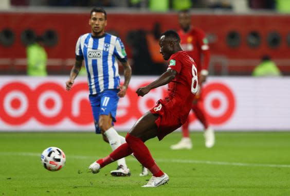 Naby Keita put Liverpool ahead following a sublime reverse pass from Mohamed Salah (Getty Images)