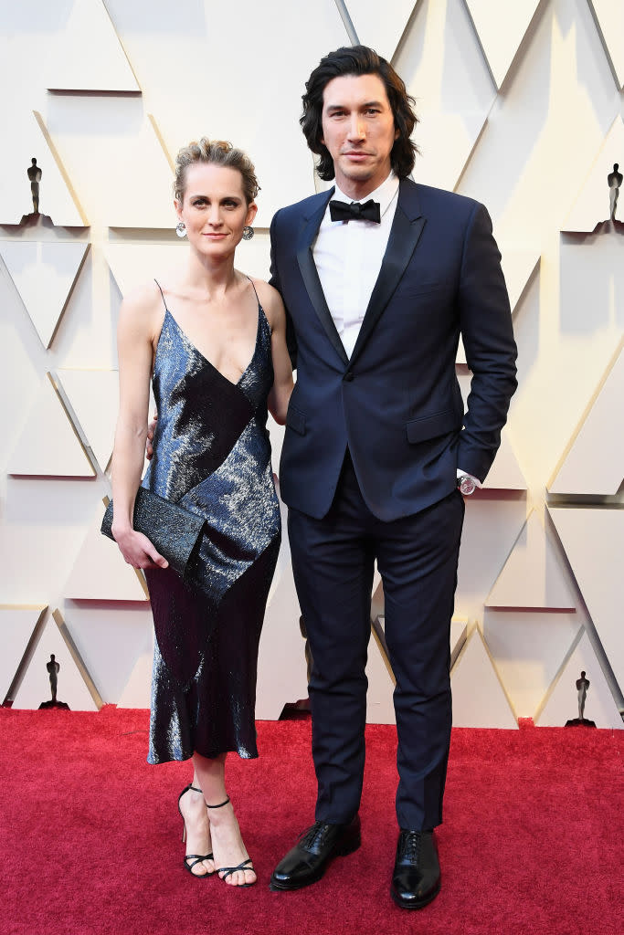 <p>Joanne Tucker and Adam Driver attend the 91st Academy Awards at the Dolby Theatre in Hollywood, Calif., on Feb. 24, 2019. (Photo: Getty Images) </p>