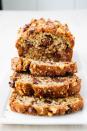 <p>What makes our banana bread stand out from the rest of the pack? Tangy sour cream, which lends an irresistible richness to the batter. <br><br>Get the <strong><a href="https://www.delish.com/cooking/recipe-ideas/recipes/a50825/best-banana-bread-recipe/" rel="nofollow noopener" target="_blank" data-ylk="slk:Best-Ever Banana Bread recipe;elm:context_link;itc:0;sec:content-canvas" class="link ">Best-Ever Banana Bread recipe</a></strong>. </p>