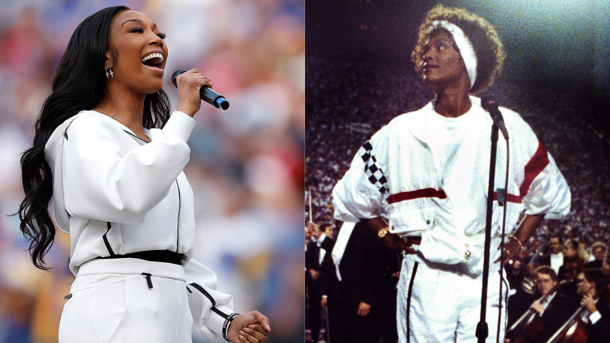 Brandy Channels Whitney Houston While Performing National Anthem