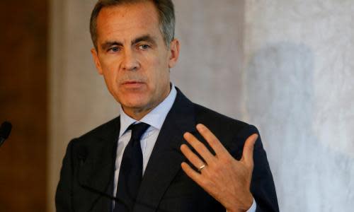 The Governor of the Bank of England, Mark Carney, speaks at the Bank of England conference 'Independence 20 Years On' at the Fishmonger's Hall in London, Britain September 29, 2017. REUTERS/Afolabi Sotunde