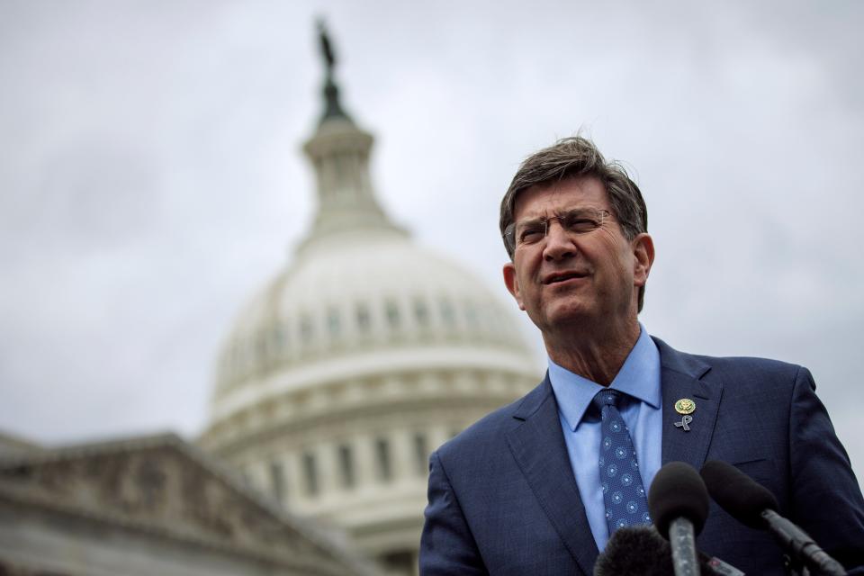 U.S. Representative Brad Schneider speaks during a press conference on preventing gun violence outside of the U.S. Capitol building on Jan. 10, 2024, in Washington, DC. Rep.