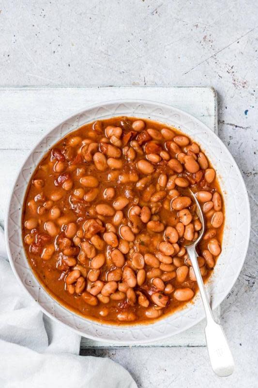 <p>Recipes from a Pantry</p><p>If you’re looking for the best, most filling, flavorful homemade Instant Pot Mexican Pinto Beans stew, then look no further. With no need to pre-soak the beans and a recipe that uses healthier everyday pantry staples, you can have dinner on the table in about an hour!</p><p><strong>Get the Recipe: <a href="https://recipesfromapantry.com/instant-pot-pinto-beans/" rel="nofollow noopener" target="_blank" data-ylk="slk:Mexican Pinto Beans;elm:context_link;itc:0;sec:content-canvas" class="link ">Mexican Pinto Beans</a></strong></p>