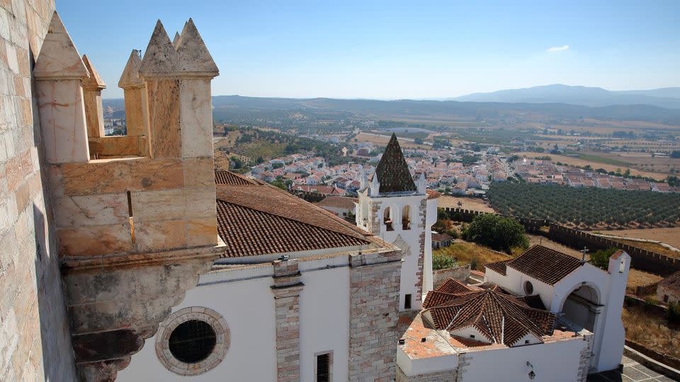 The view from the Tower of the Three Crowns in Estremoz, a tourist draw not far from Alqueva Lake. - Christophe Cappelli/Alamy Stock Photo