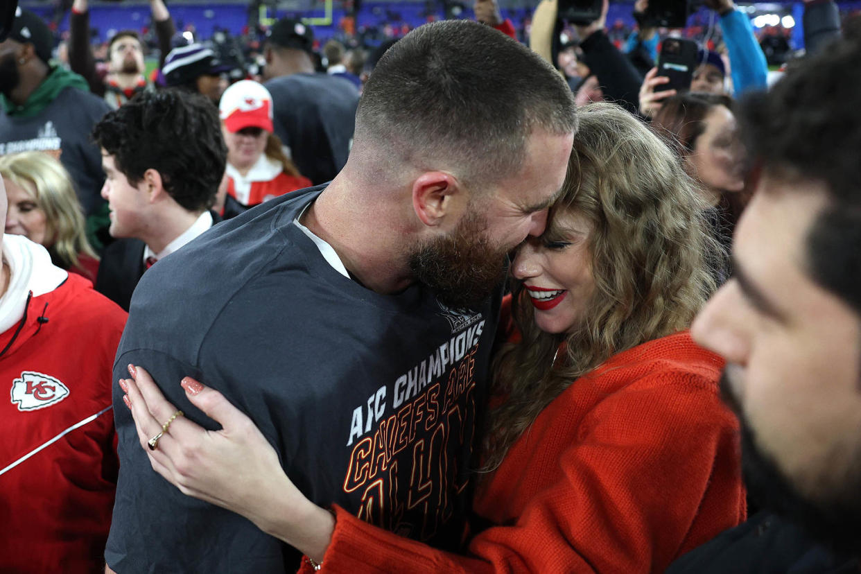 Travis Kelce, Taylor Swift (Patrick Smith / Getty Images)