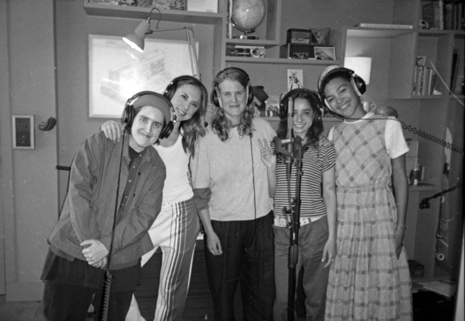 Shura, Mel C, Marika Hackman, Jasmine Jethwa and Olivia Dean recording Call Me A Lioness (Charlotte Croft/Hope FC/PA)