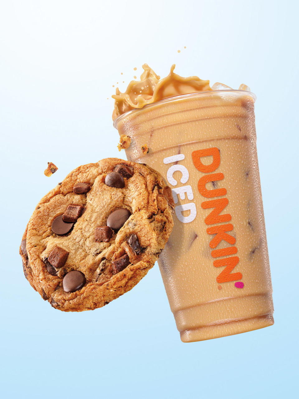 Dunkin’ drinks and cookie (Dunkin)