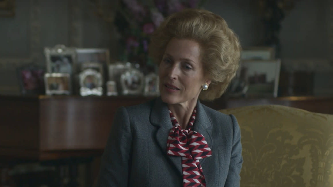 Gillian Anderson played Margaret Thatcher in season four of The Crown. (Netflix)