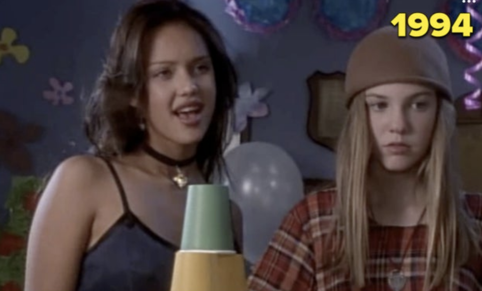 Jessica Alba on a Nickelodeon show in the early '90s