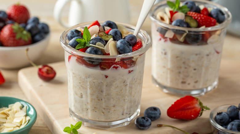 Overnight oats in jar