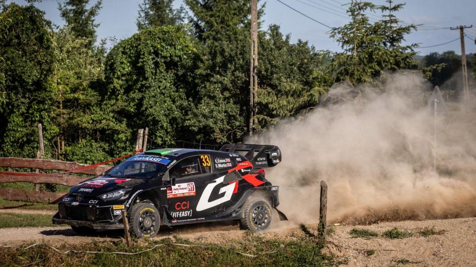 Elfyn Evans and co-driver Scott Martin's GR Yaris Rally1 at Rally Poland