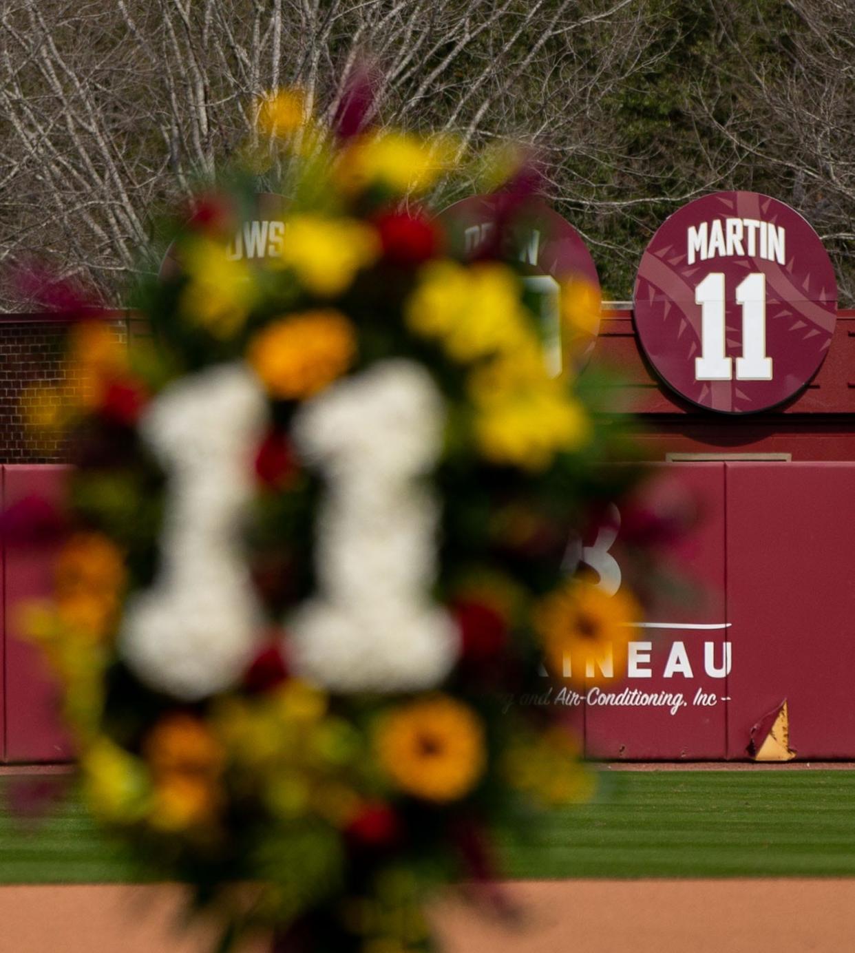 A celebration of life service was held for legendary Florida State baseball coach Mike Martin at Dick Howser Stadium on Saturday, Feb. 10, 2024.