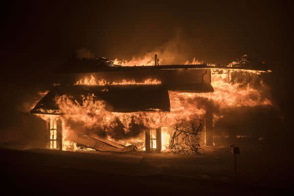 A home burns during the 'Thomas Fire.'