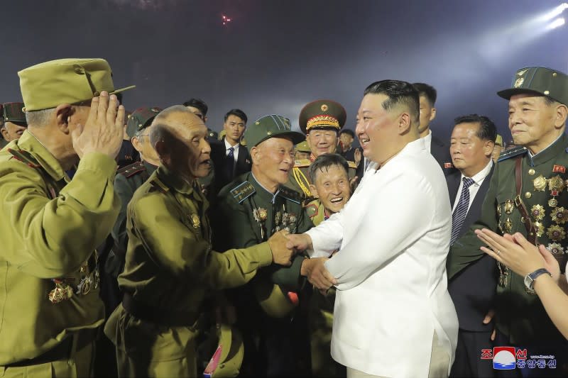 2022年7月27日，北韓（朝鮮）紀念韓戰停戰69周年，領導人金正恩（AP）