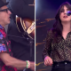 Jeff Goldblum and Sharon Van Etten at Glastonbury 2019 Jurassic Park Theme Let's Face the Music and Dance watch