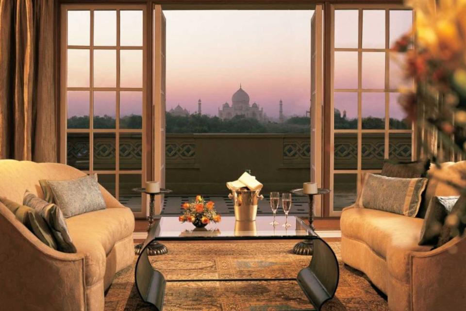 The Oberoi Amarvilas, window view, Agra, India