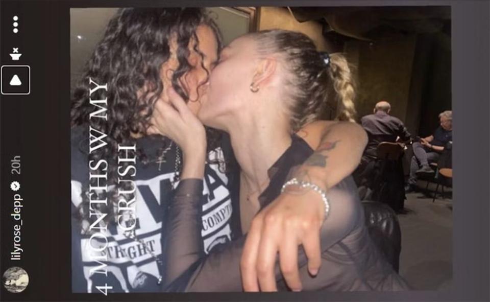 Lily-rose depp and 070 shake kiss