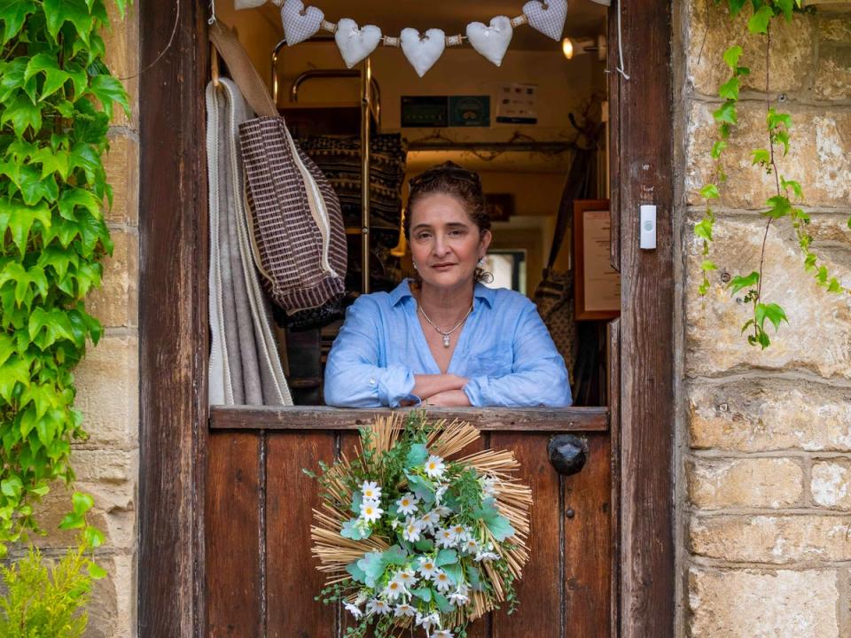 Anna Roberts at her home in Castle Combe (SWNS)