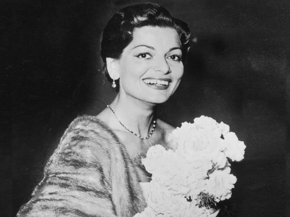 Lys Assia, shortly after winning the very first Eurovision Song Contest with her song 'Refrain' in 1956: Getty