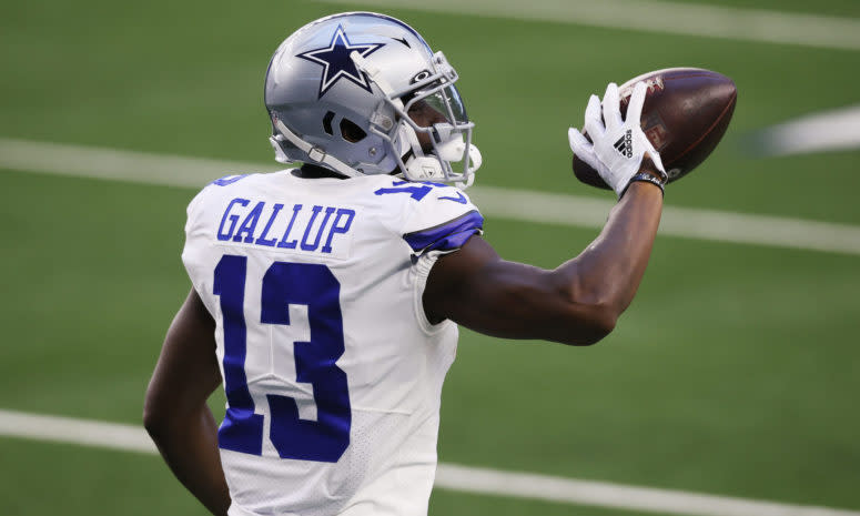 Michael Gallup on the field for the Dallas Cowboys.
