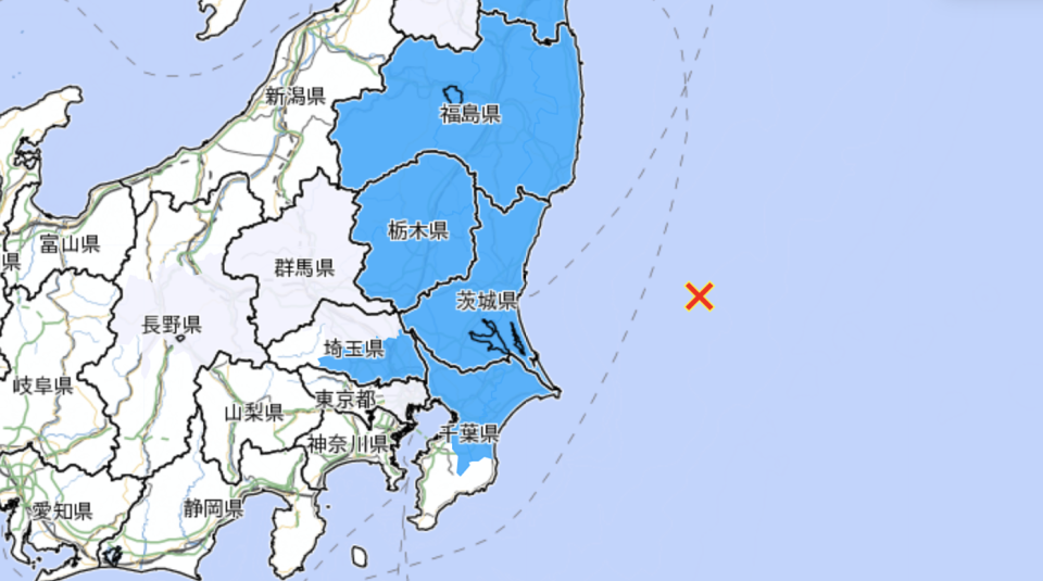 A map of the earthquake and where it struck.