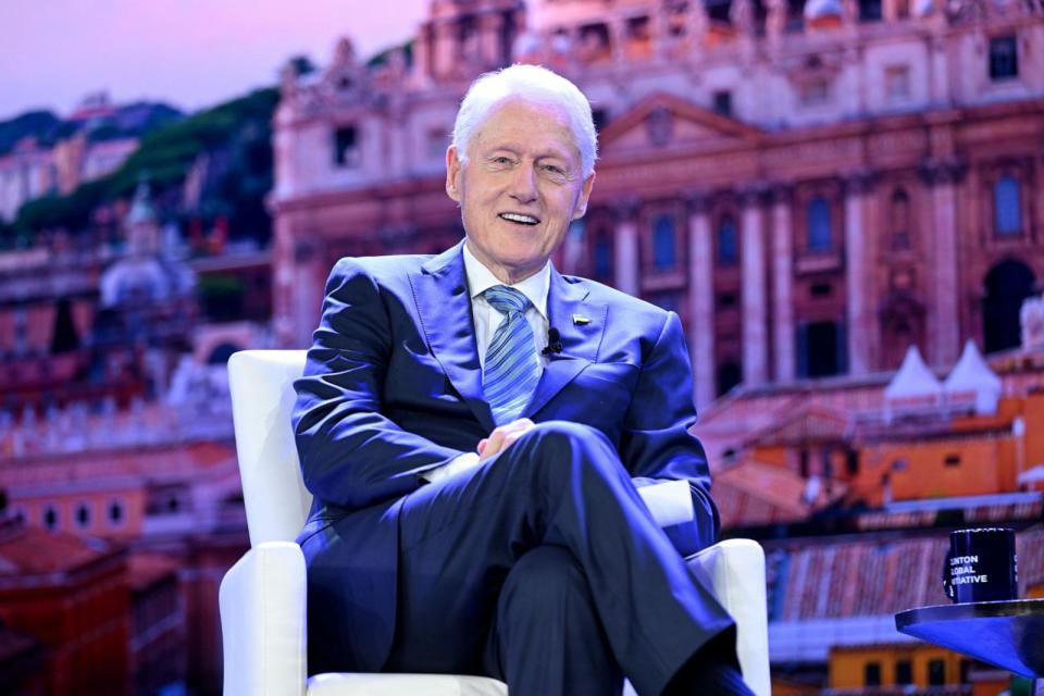 PHOTO: Former President Bill Clinton speaks onstage during the Clinton Global Initiative September 2023 Meeting at New York Hilton Midtown, Sept. 18, 2023, in New York. (Noam Galai/Getty Images for Clinton Global Initiative, FILE)