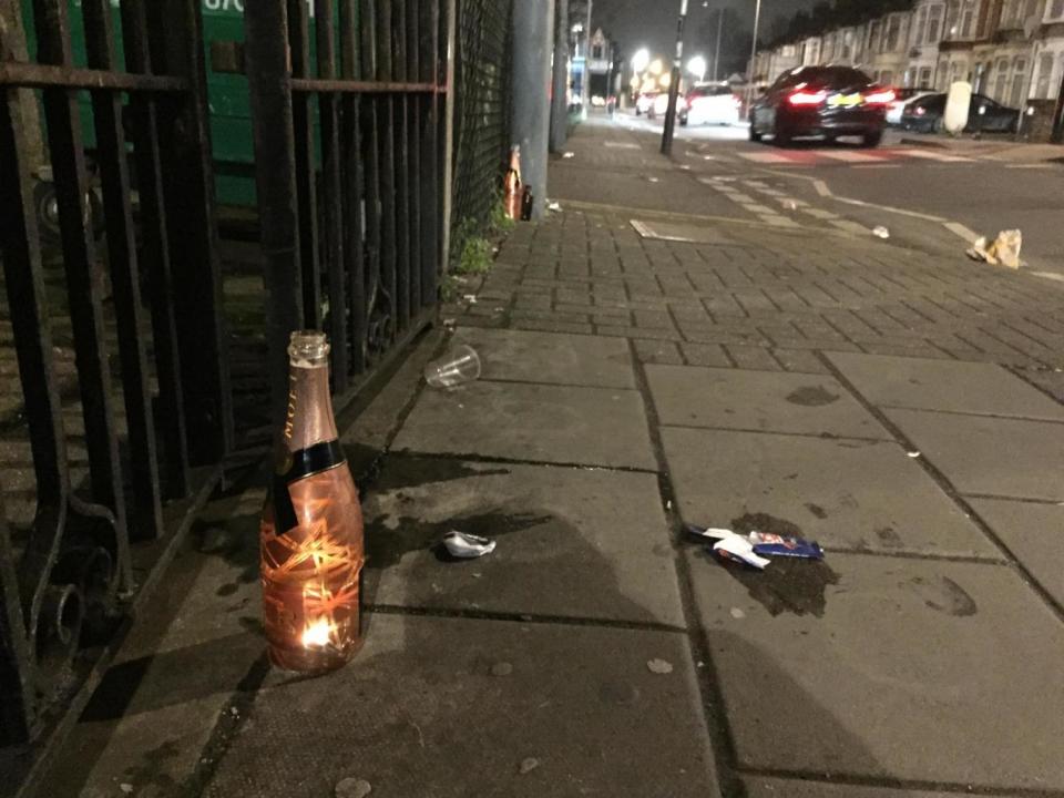 The scene of the shooting in Ilford