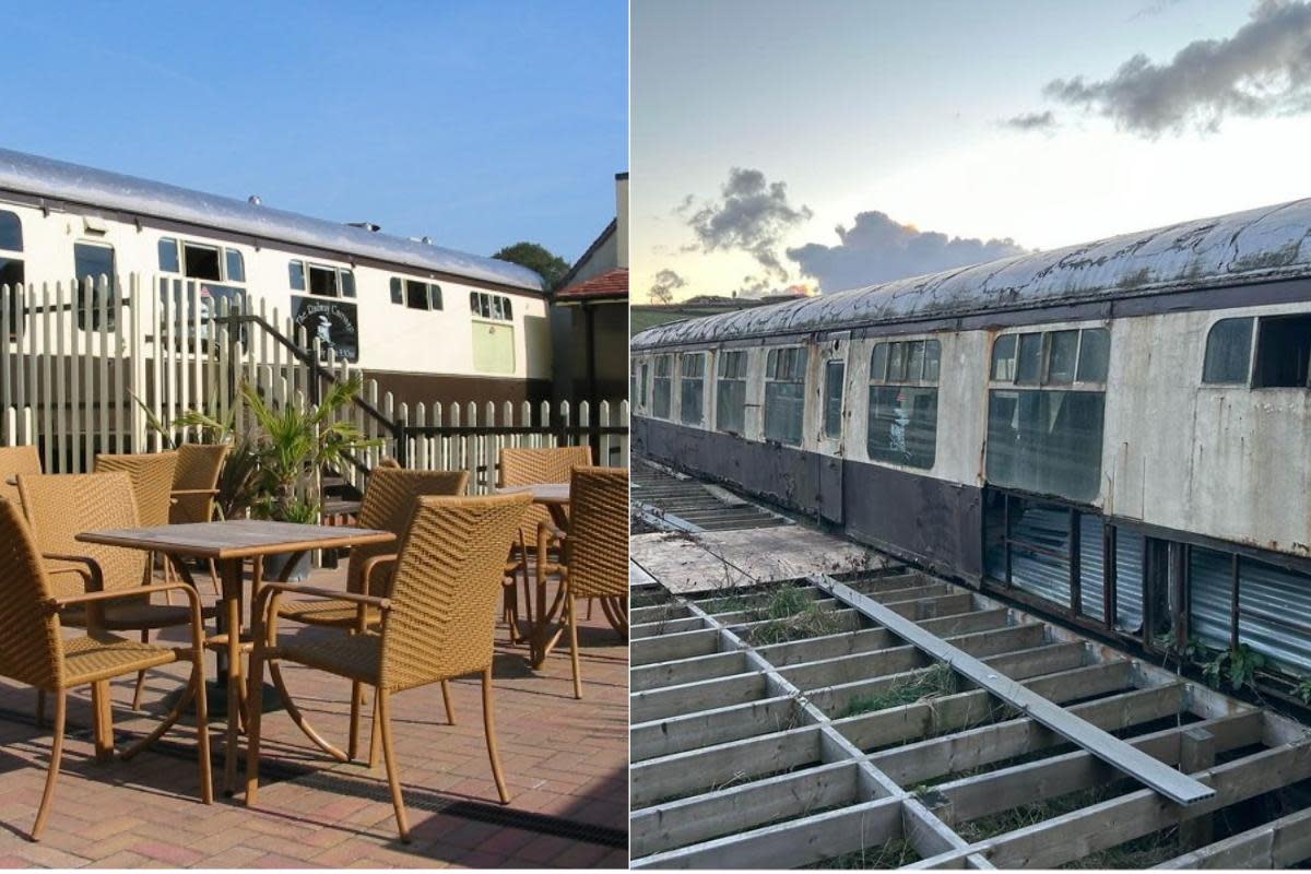 Before and after shots of the Railway Carriage <i>(Image: Railway Carriage)</i>