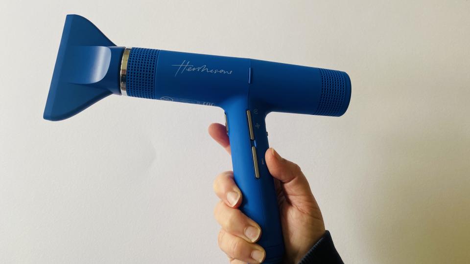 Hershesons The Great Hair Dryer  in hand