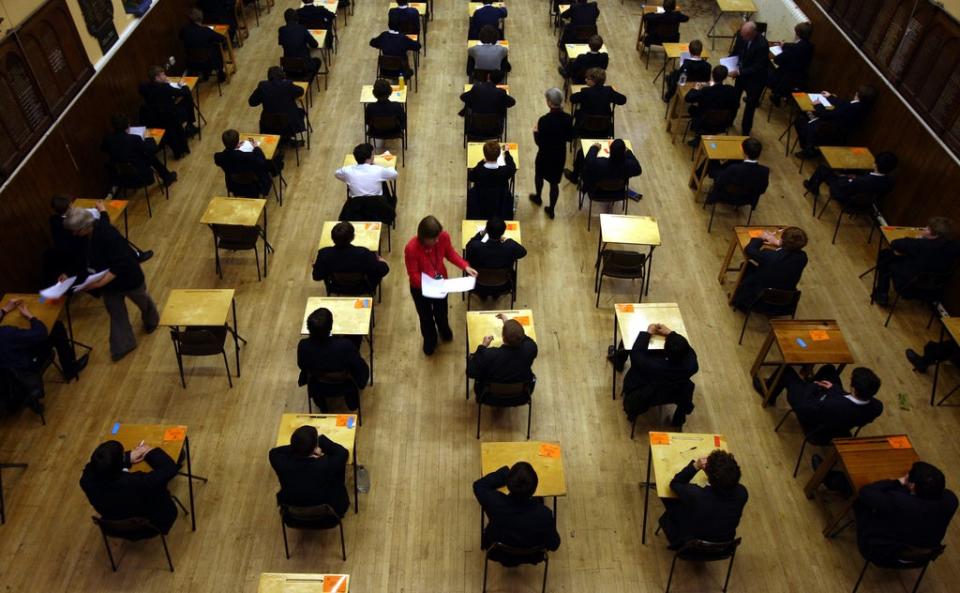 Concerns have been raised about students not taking exams and relying on teacher-assessed grades (David Jones/PA) (PA Archive)